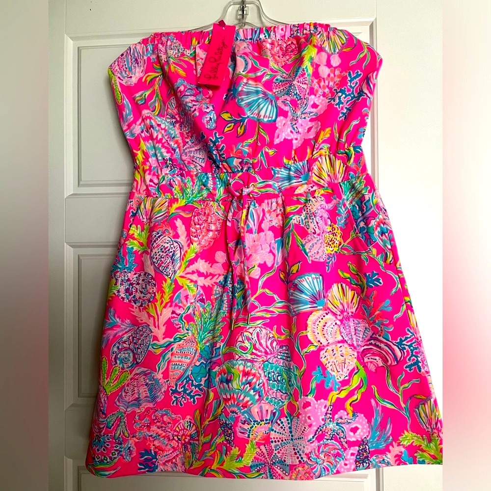 🩷NWT Lilly Pulitzer Dress/Cover Up-Size M- Pink Isle Shell Me Something Good🩷